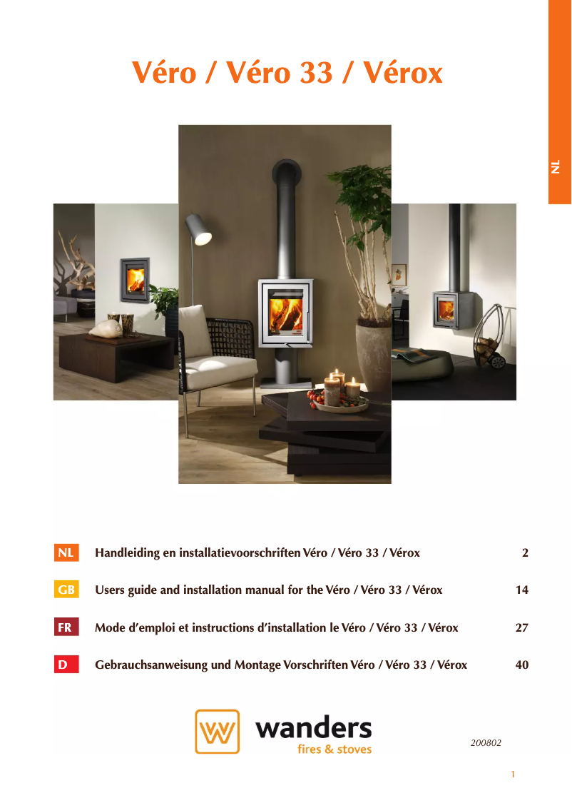 Page n°1 - Manuel utilisateur Wanders Véro 33