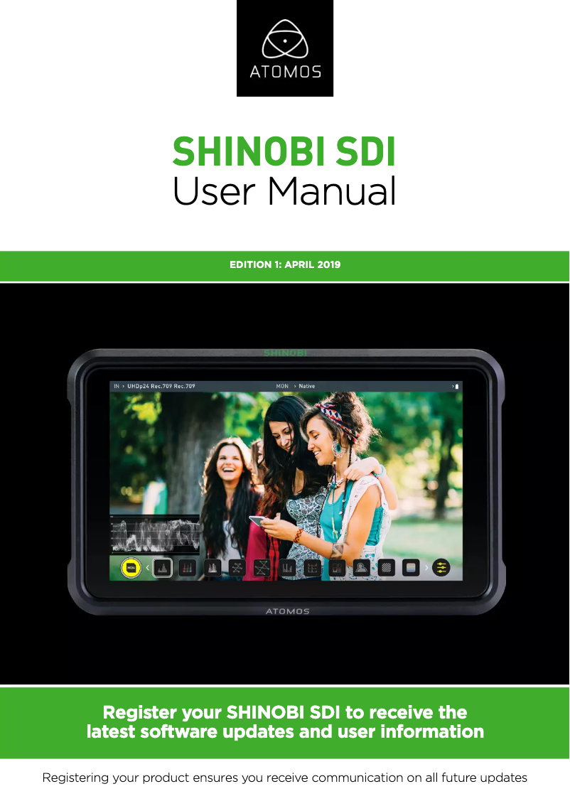 Page 1 de la notice Manuel utilisateur Atomos Shinobi SDI