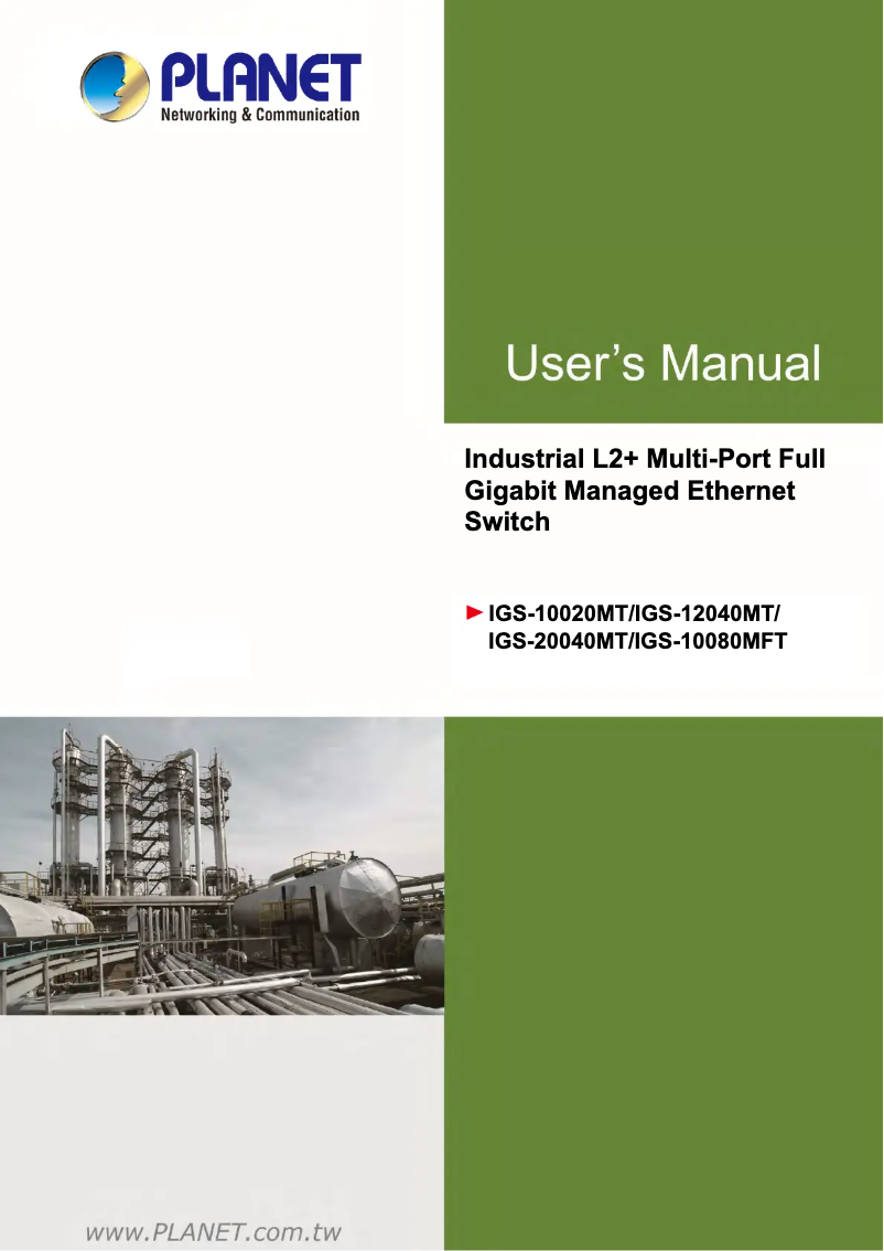 Page 1 de la notice Manuel utilisateur Planet IGS-10080MFT