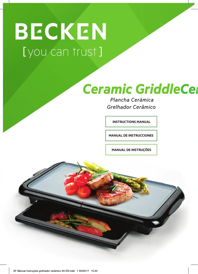 Page 1 de la notice Manuel utilisateur Becken BCP2766