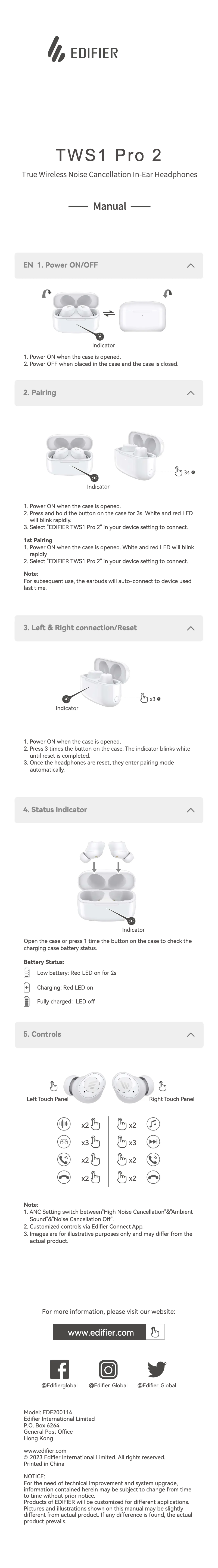 Page n°1 - Manuel utilisateur Edifier W320TN