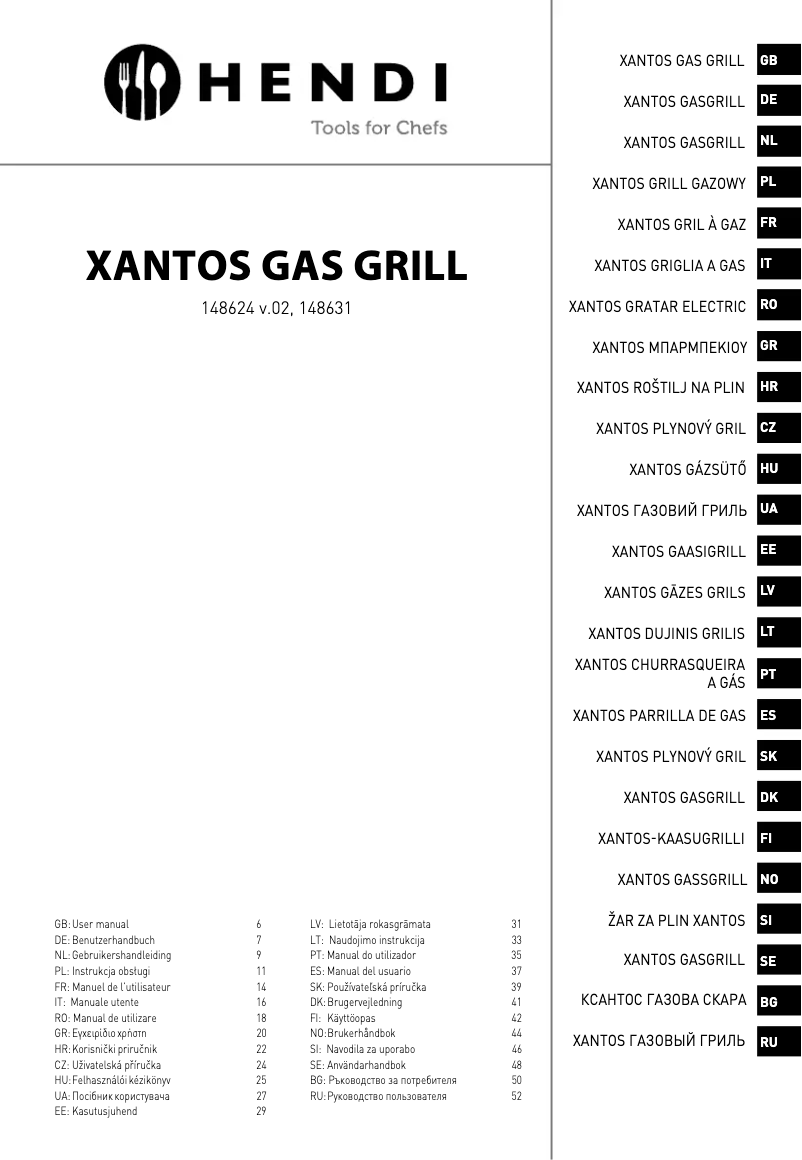 Image de la première page du manuel de l'appareil Xantos 148631