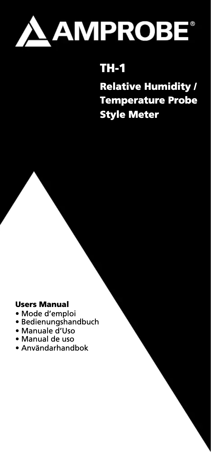 Page n°1 - Manuel utilisateur Amprobe TH-1