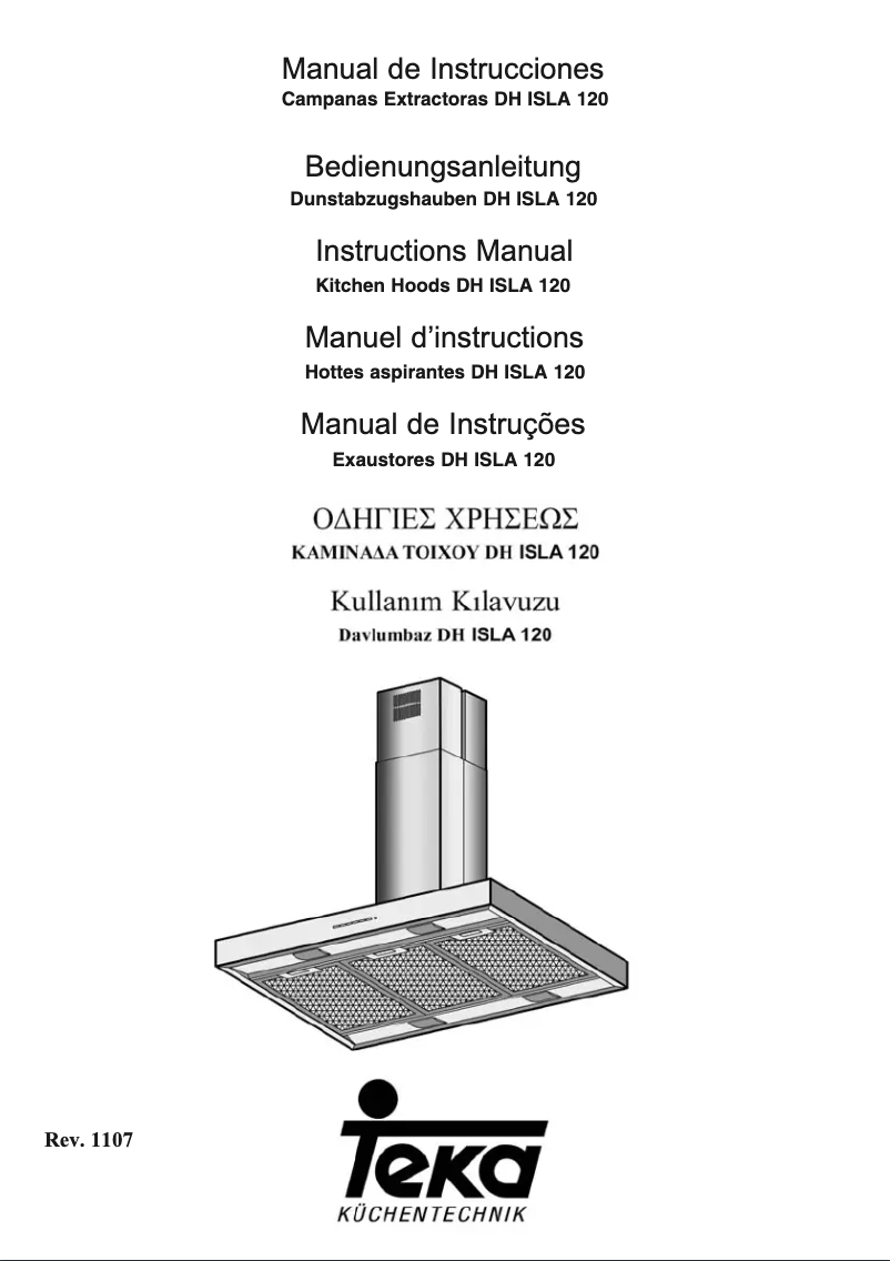 Page 1 de la notice Manuel utilisateur Teka DH 120 Isla