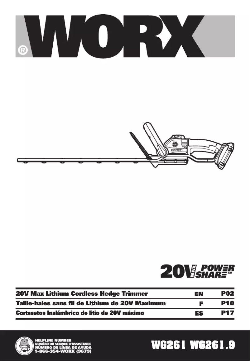 Página 1 del manual Manual de usuario Worx WG261