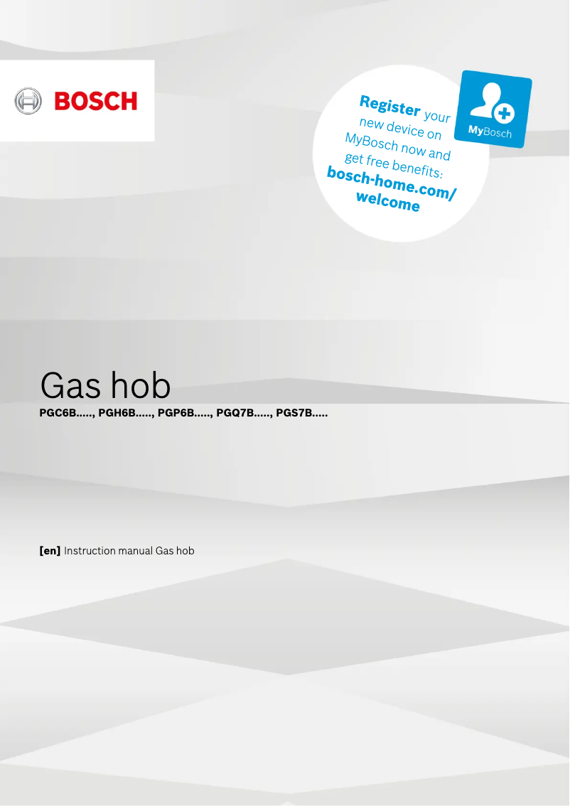 Page 1 de la notice Manuel utilisateur Bosch PGP6B2B60