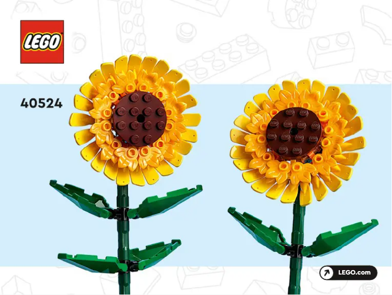 Page 1 de la notice Manuel utilisateur Lego Sunflowers 40524