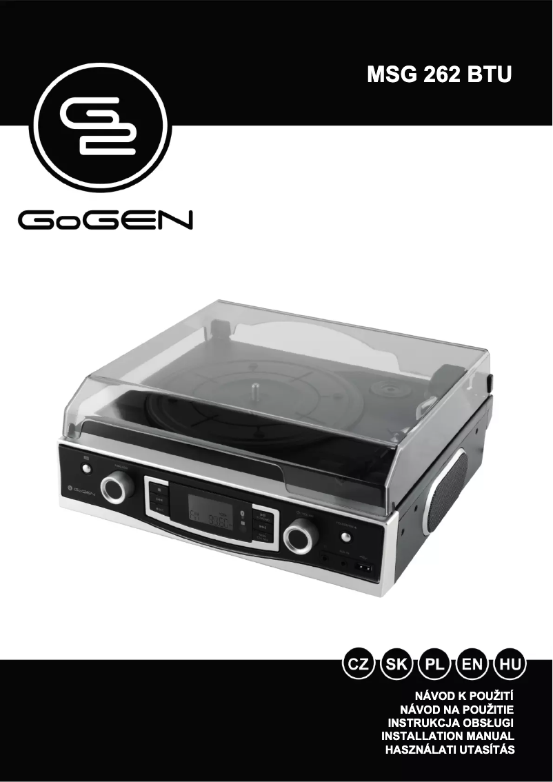 Page n°1 - Manuel utilisateur GoGen MSG 262 BTU