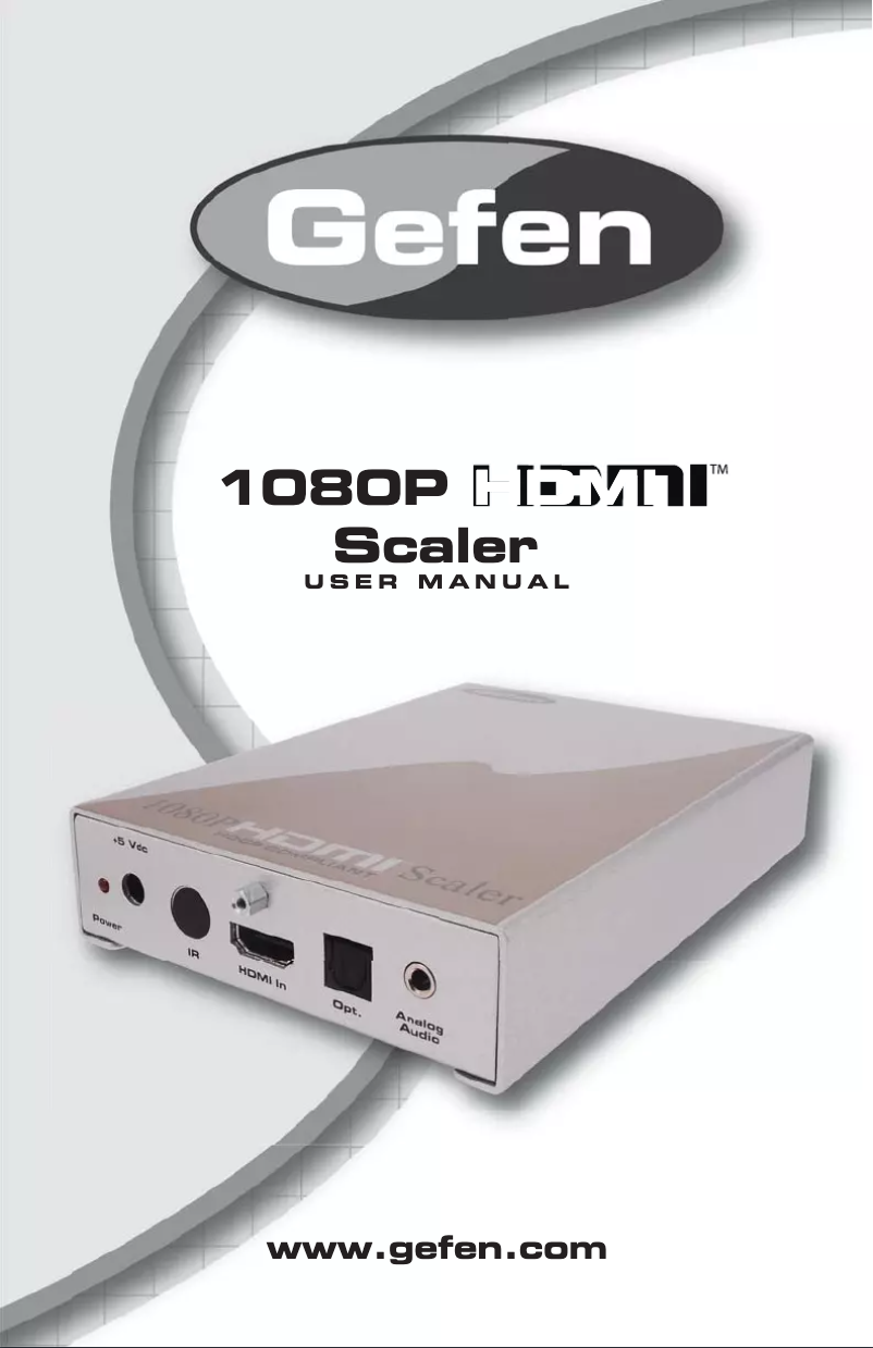 Page 1 de la notice Manuel utilisateur Gefen EXT-HDMI-1080PS