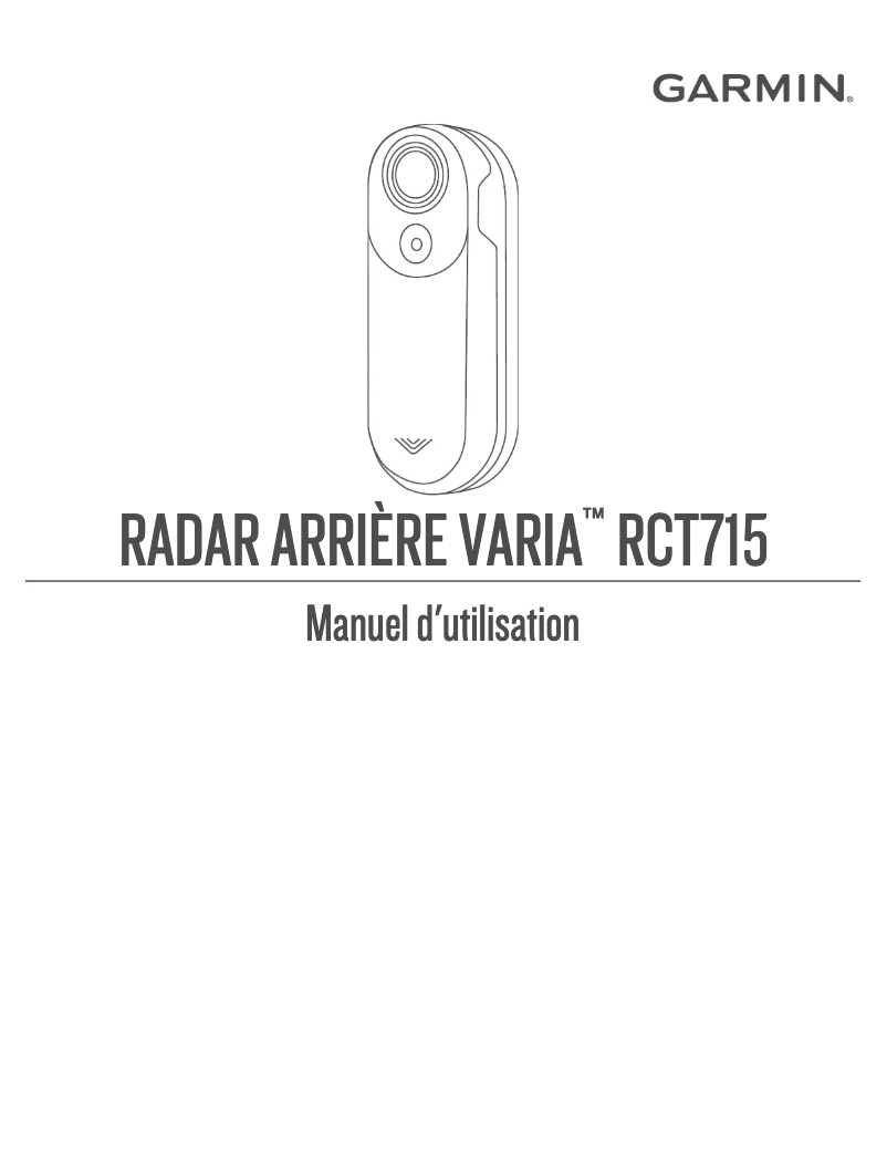 Page 1 de la notice Manuel utilisateur Garmin Varia RCT715