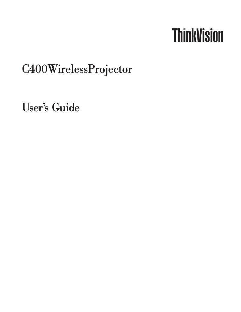 Image de la première page du manuel de l'appareil C400