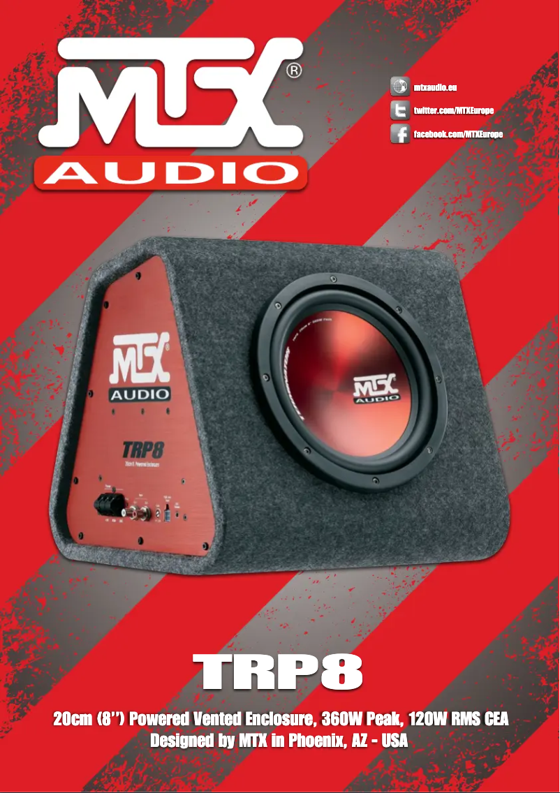 Page 1 de la notice Manuel utilisateur MTX Audio TRP8