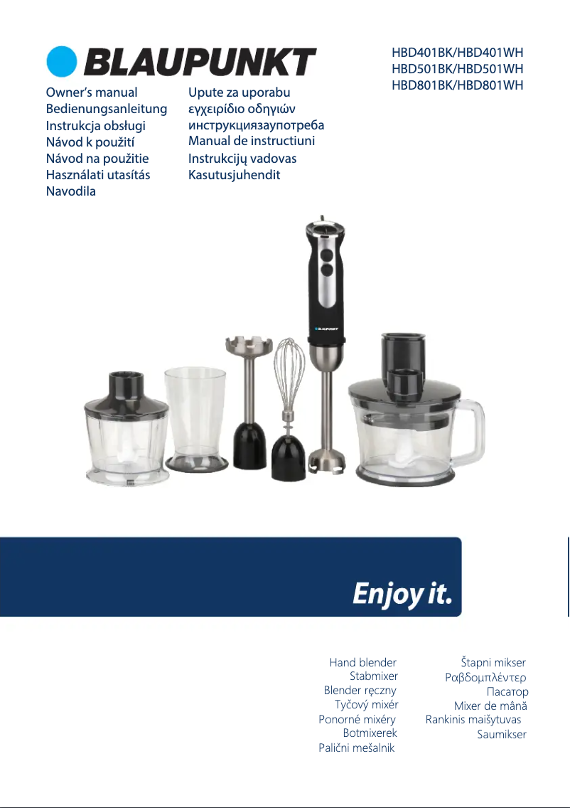 Page n°1 - Manuel utilisateur Blaupunkt HBD401WH