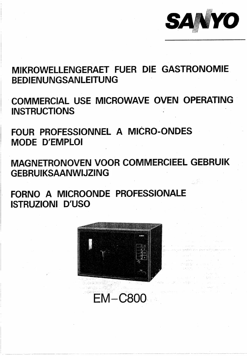 Page n°1 - Manuel utilisateur Sanyo EM-C800