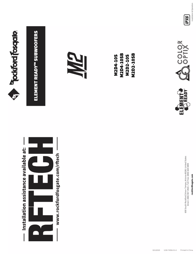 First page image of the manual for M2D4-10I