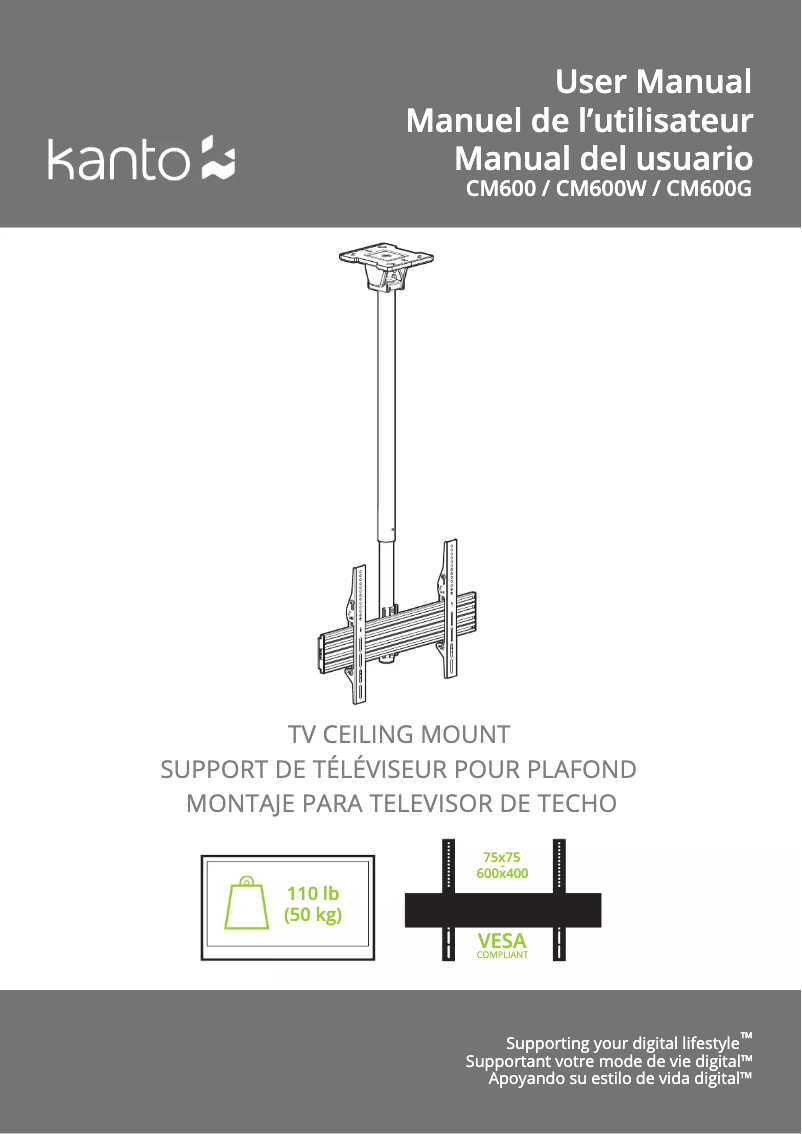 Image de la première page du manuel de l'appareil CM600W