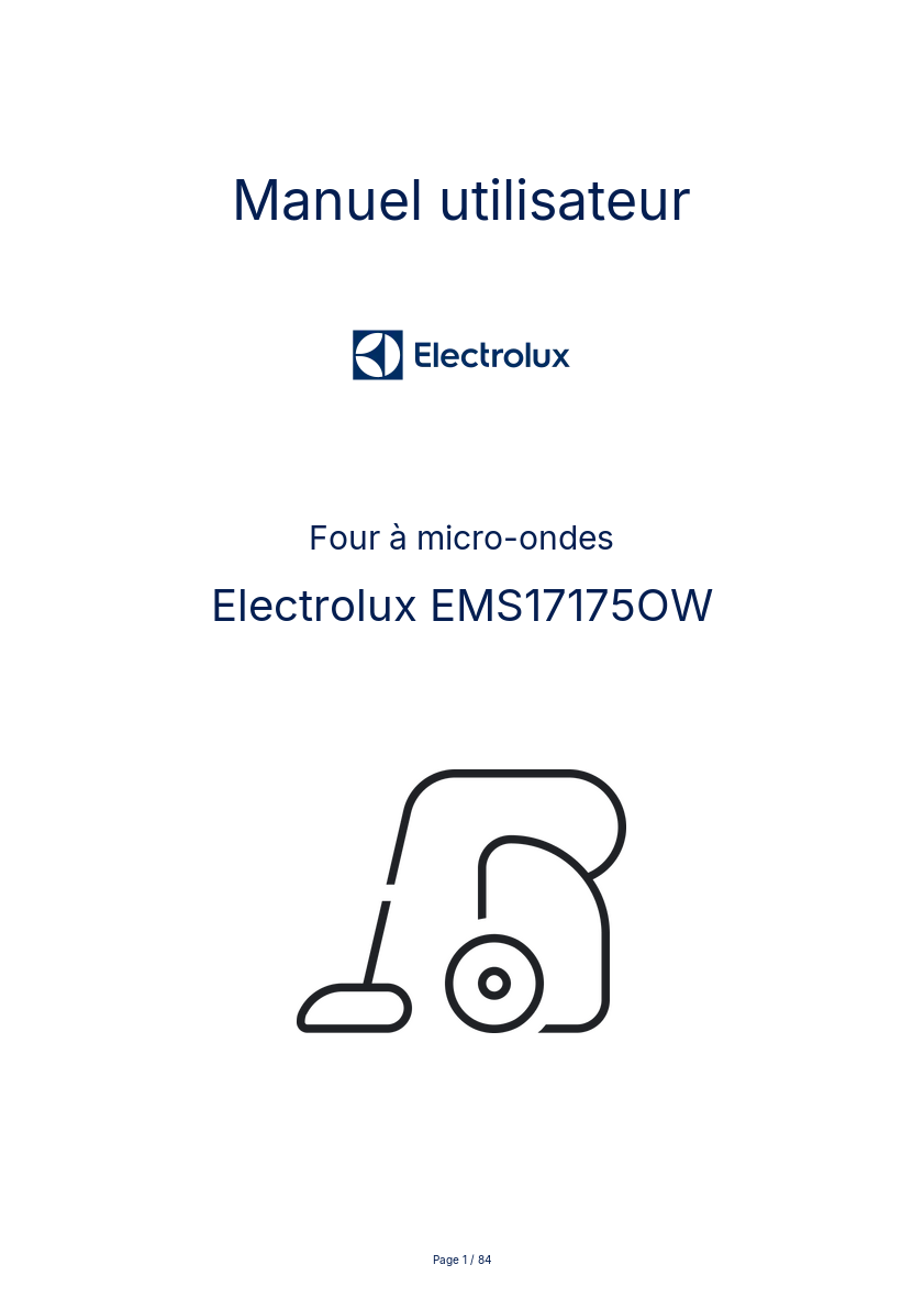 Image de la première page du manuel de l'appareil EMS17175OW