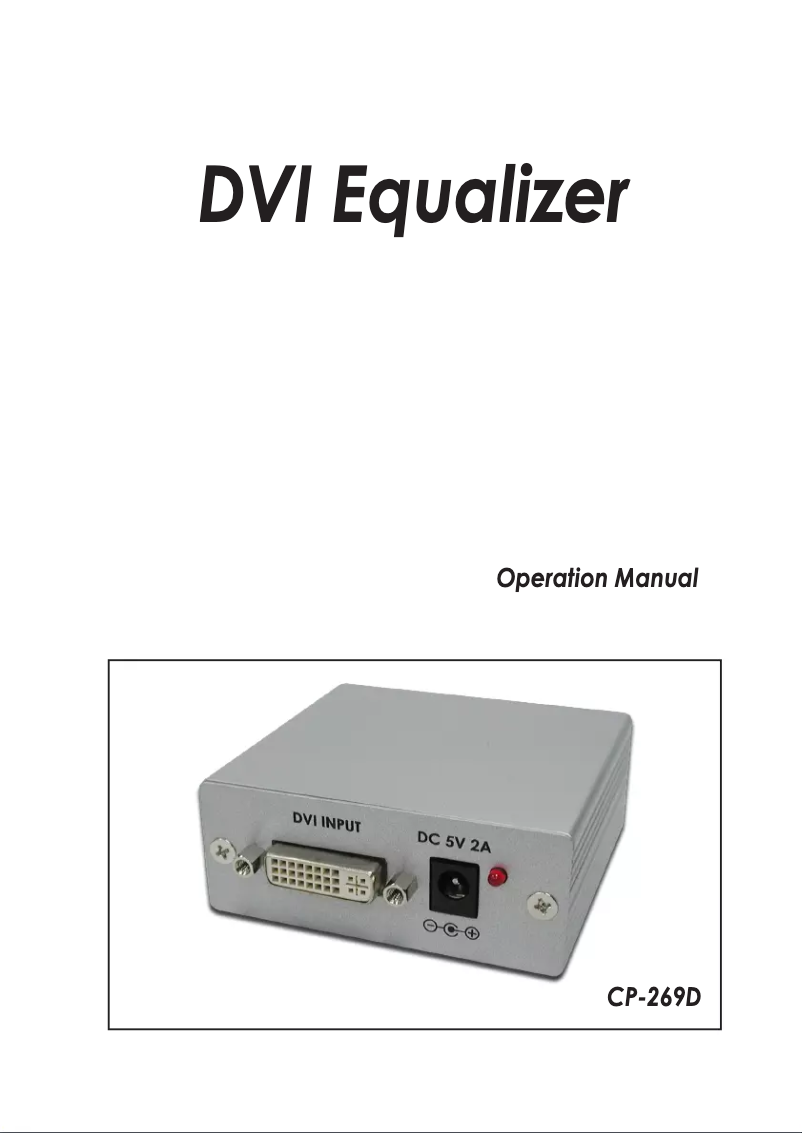 Imagen de la primera página del manual del dispositivo CP-269D