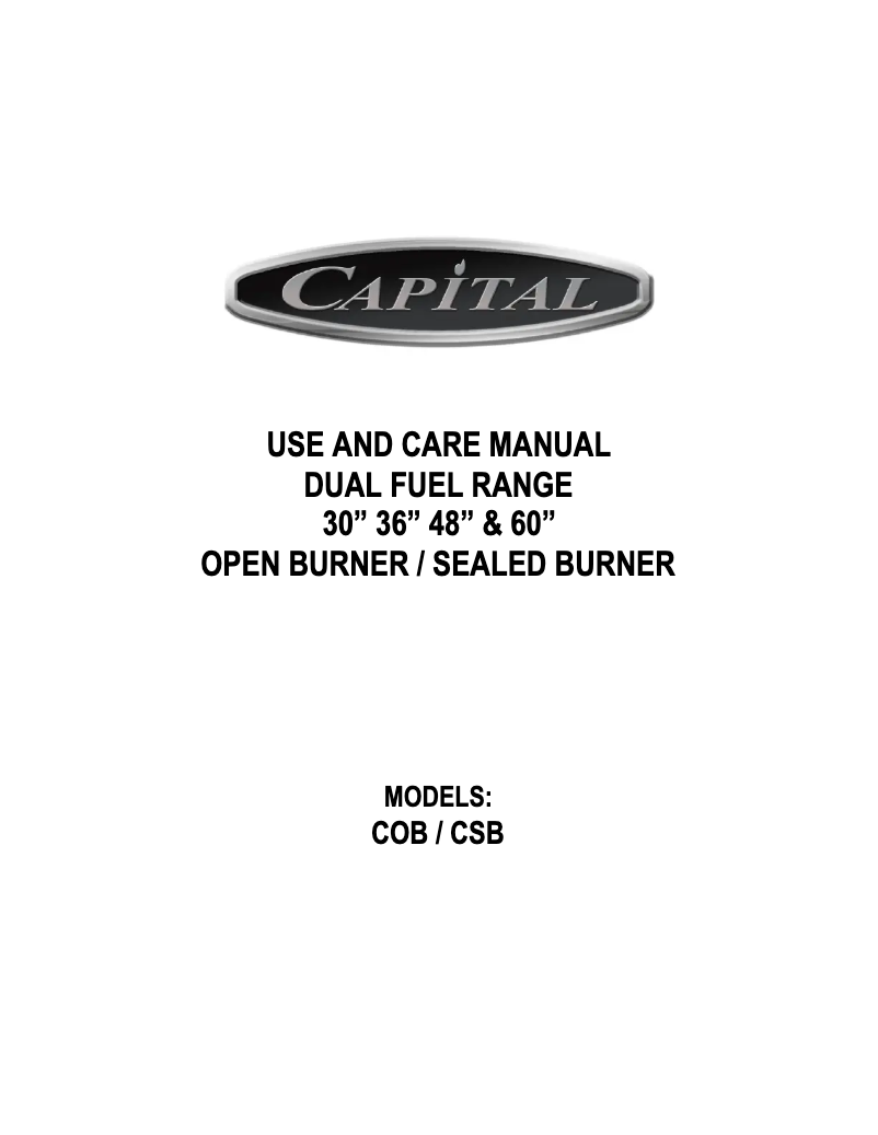 Page n°1 - Manuel utilisateur Capital COB484B2-N