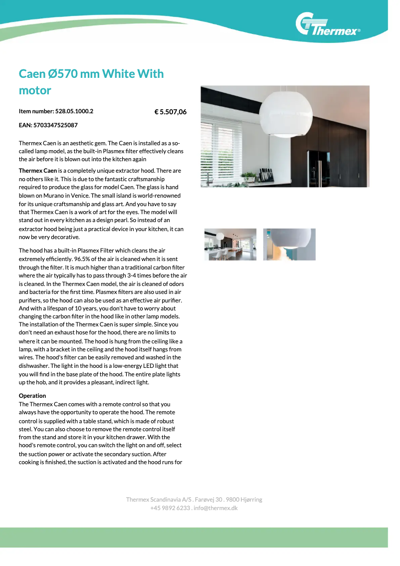 Page n°1 - Fiche technique Thermex Caen