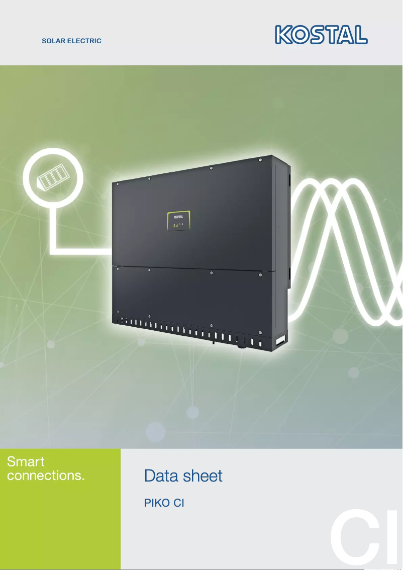 Page 1 de la notice Fiche technique Kostal CI 60