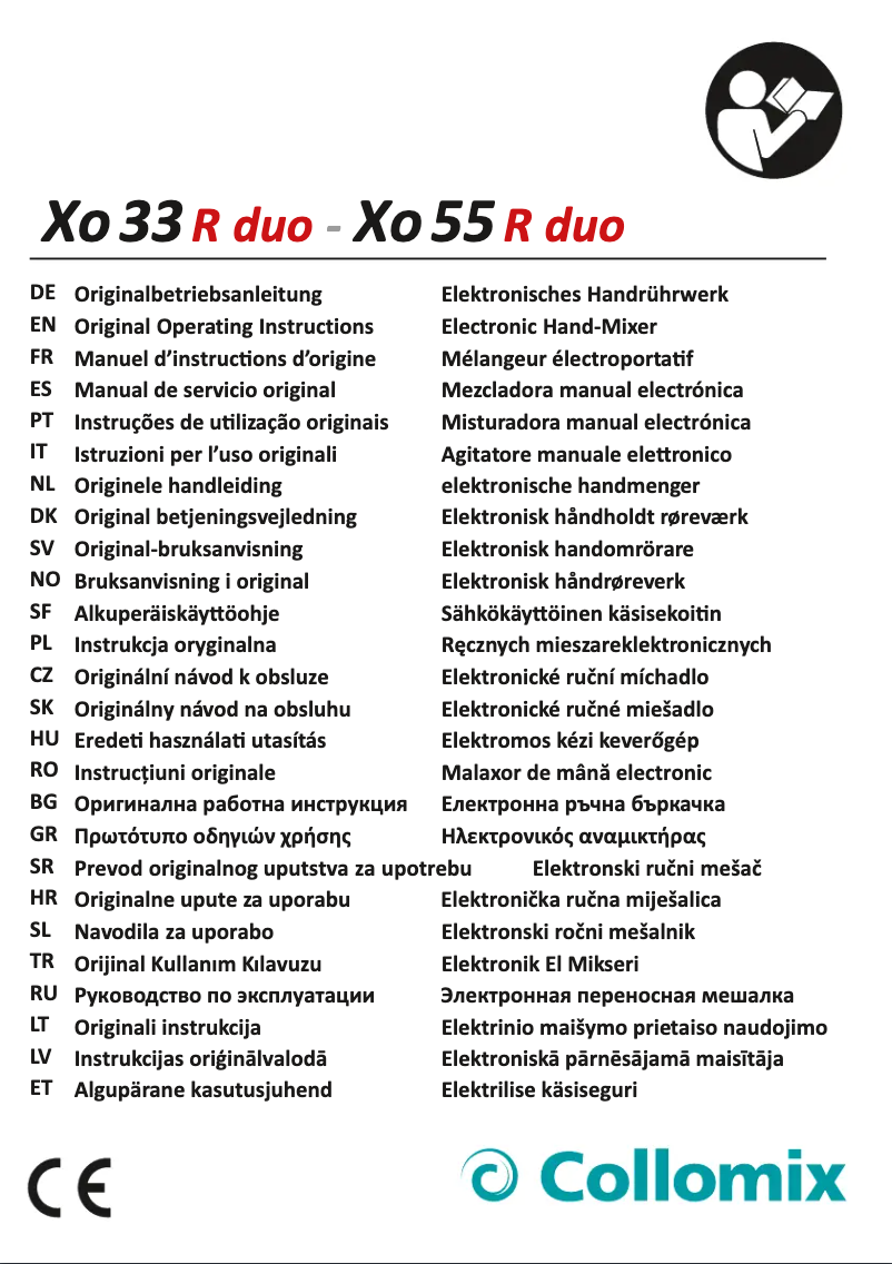 Page n°1 - Manuel utilisateur Collomix Xo 33 R duo