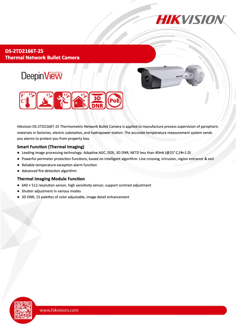 Page 1 de la notice Manuel utilisateur Hikvision DS-2TD2166T-15