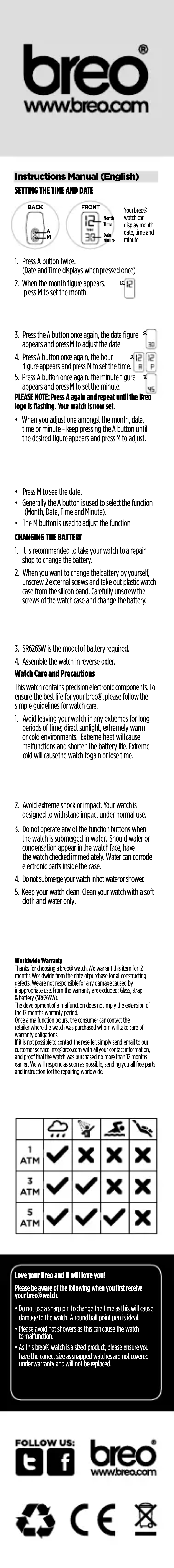 Page n°1 - Manuel utilisateur Breo Roam