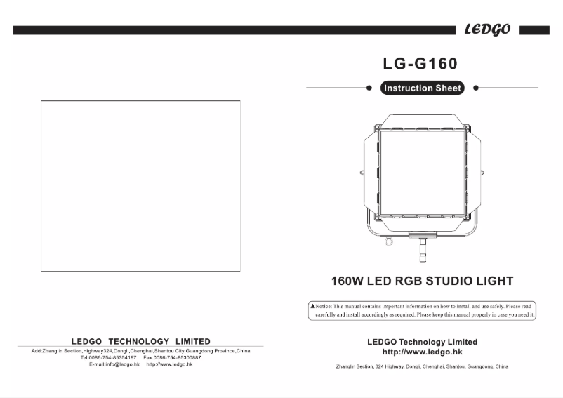 Página 1 del manual Manual de usuario Ledgo LG-G160