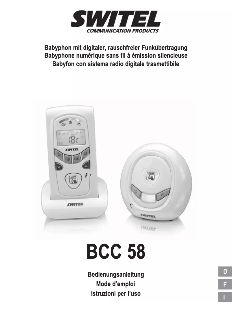 Imagen de la primera página del manual del dispositivo BCC 58