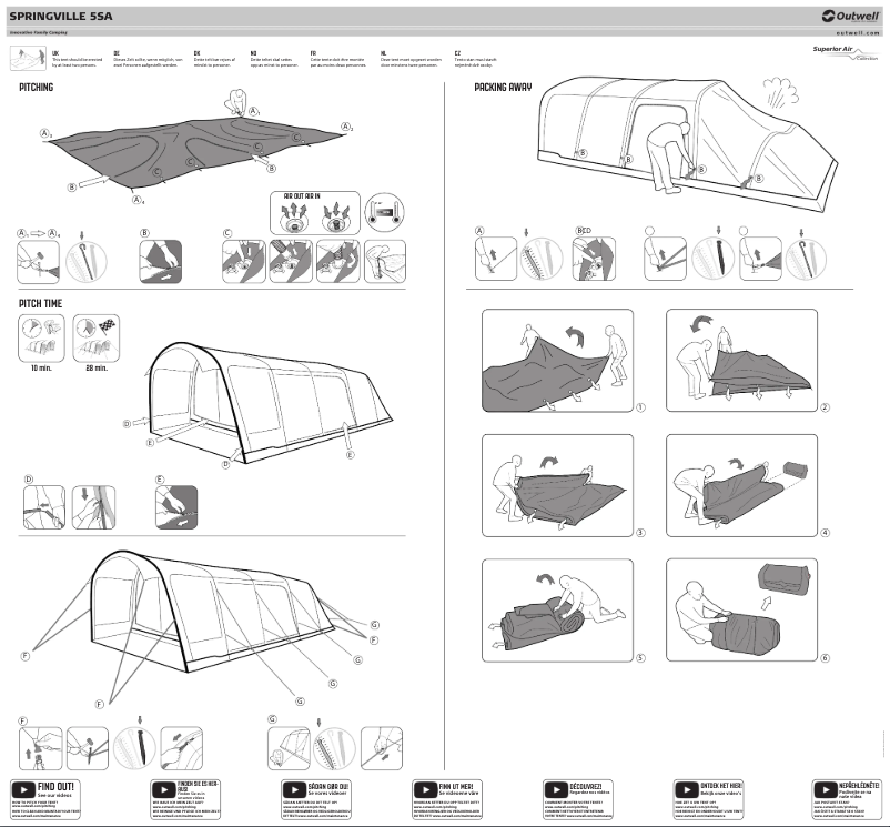 Page 1 de la notice Guide d'installation Outwell Springville 5SA
