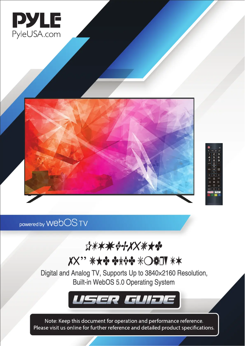 Image de la première page du manuel de l'appareil PTVWEB75UHD