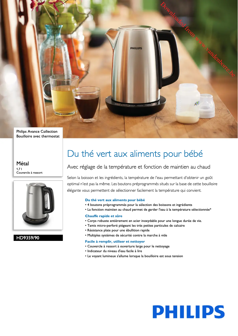 Page n°1 - Manuel utilisateur Philips Avance Collection HD9359