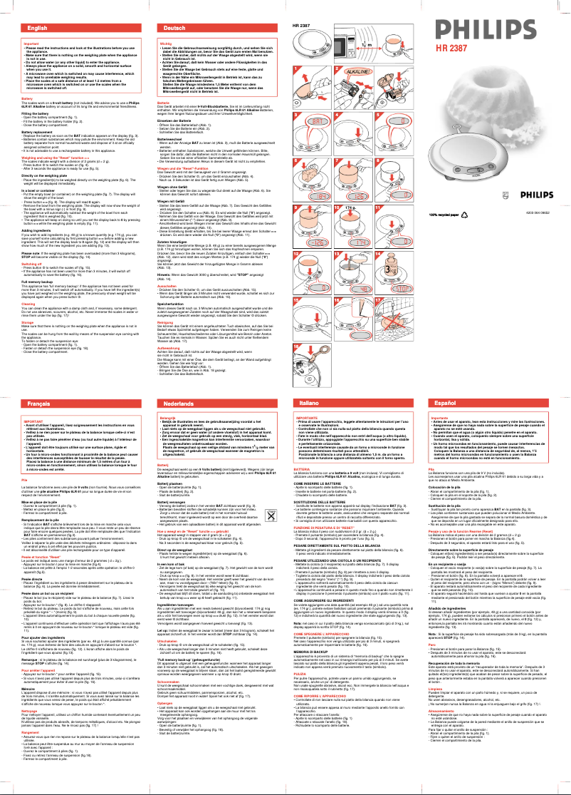 Image de la première page du manuel de l'appareil HR2387