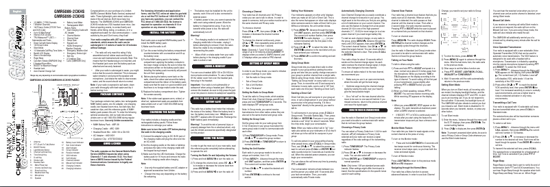 Image de la première page du manuel de l'appareil GMR5099-2CKHS