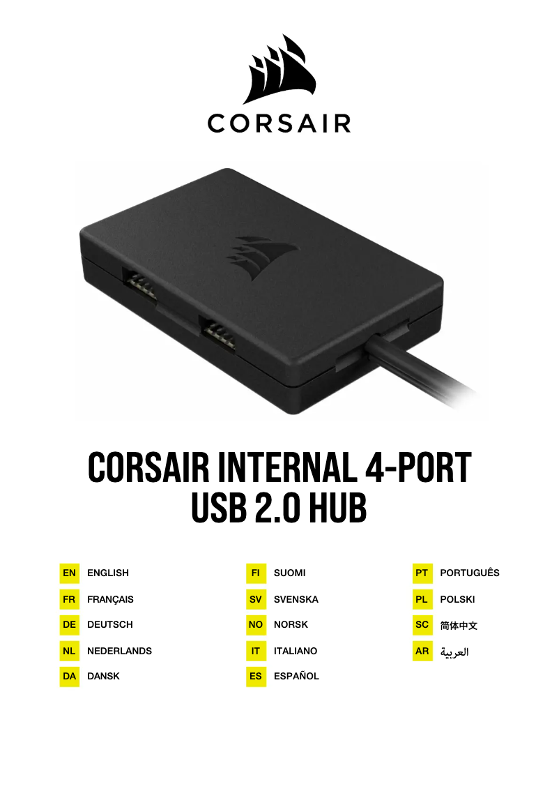 Page 1 de la notice Manuel utilisateur Corsair Internal 4-Port