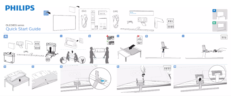 Image de la première page du manuel de l'appareil 65OLED855
