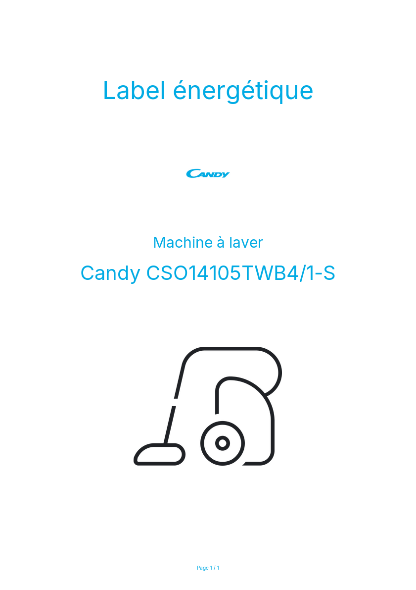 Image de la première page du manuel de l'appareil CSO14105TWB4/1-S
