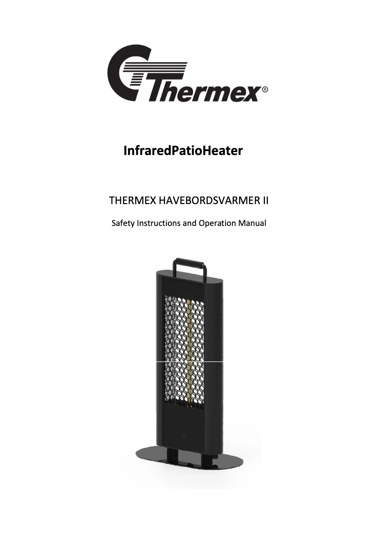 Page 1 de la notice Manuel utilisateur Thermex Garden table heater II