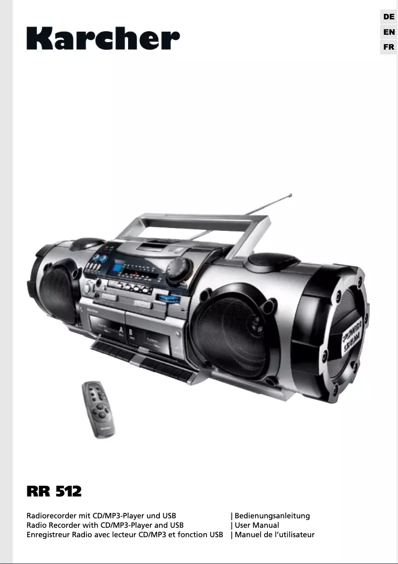 Image de la première page du manuel de l'appareil RR 512