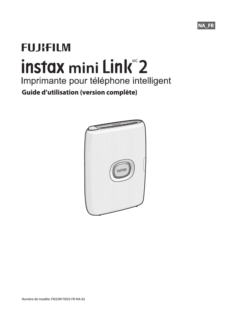 Page 1 de la notice Manuel utilisateur Fujifilm Instax Mini Link 2