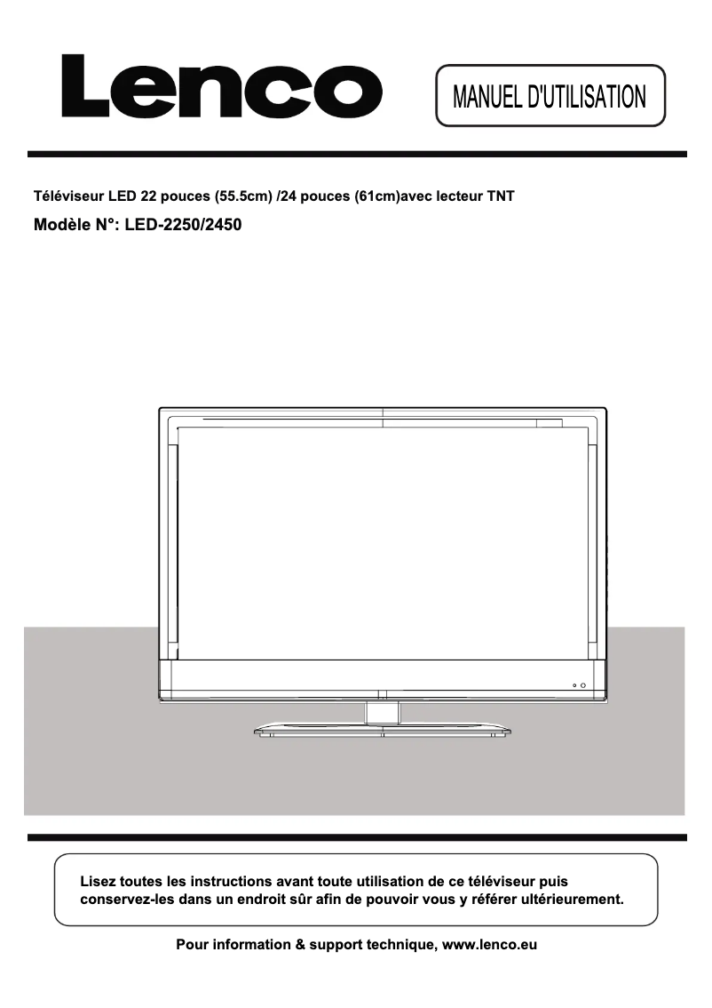 Image de la première page du manuel de l'appareil LED-2250