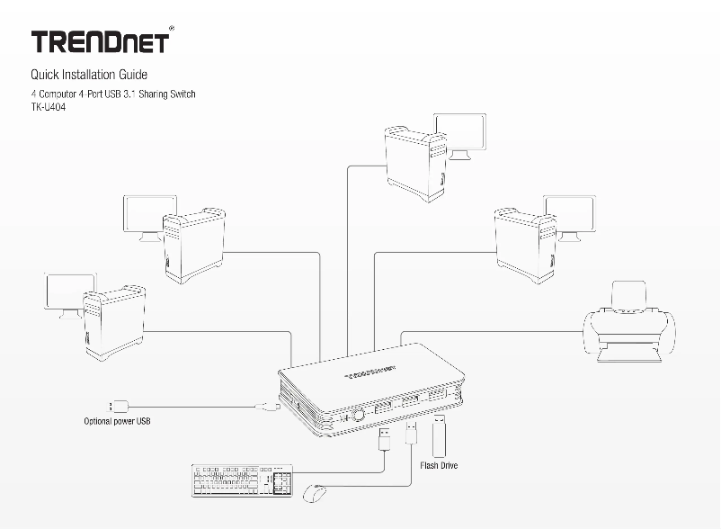 Page 1 de la notice Manuel utilisateur TRENDnet TK-U404
