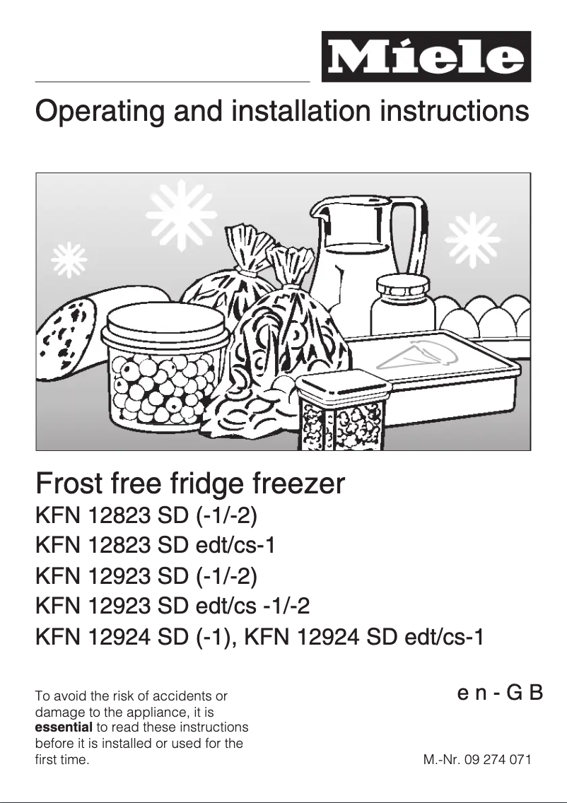 Image de la première page du manuel de l'appareil KFN 12924 SD-1