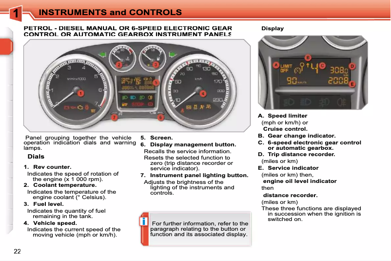 Page 1 de la notice Manuel utilisateur Peugeot 308 SW (2009)
