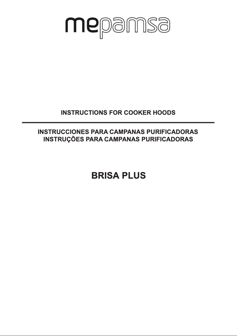 Page 1 de la notice Manuel utilisateur Mepamsa Brisa Plus 60