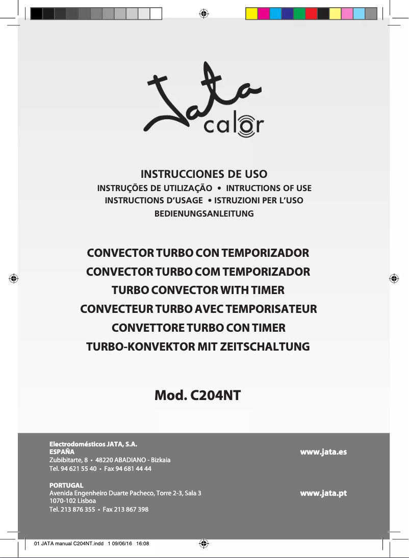 Page n°1 - Manuel utilisateur Jata C204NT