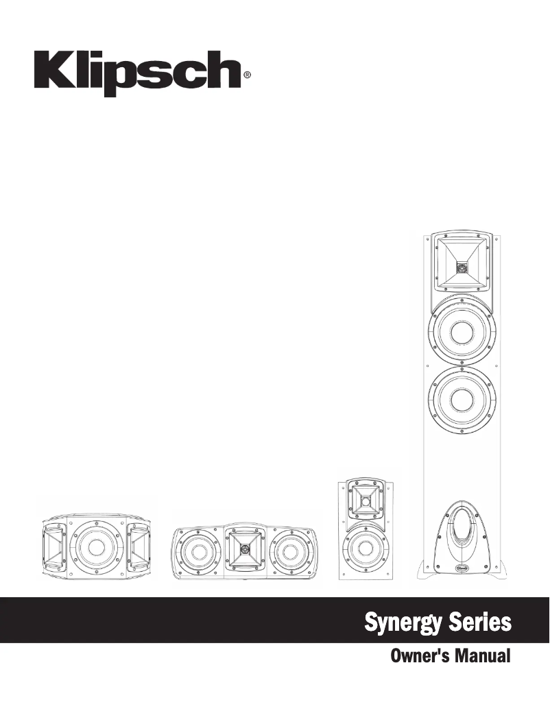 Image de la première page du manuel de l'appareil Synergy Series