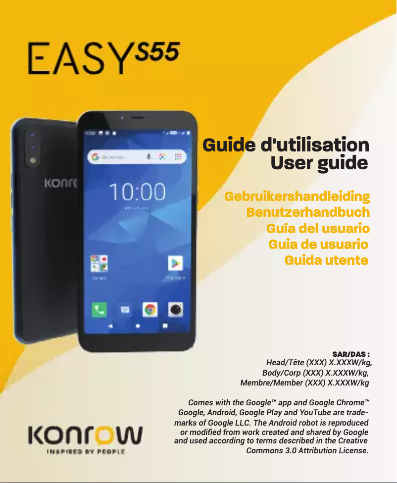 Page n°1 - Manuel utilisateur Konrow Easy S55