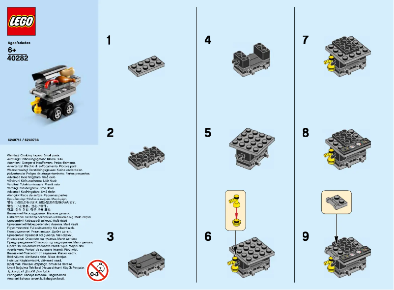 Page 1 de la notice Manuel utilisateur Lego BBQ 40282